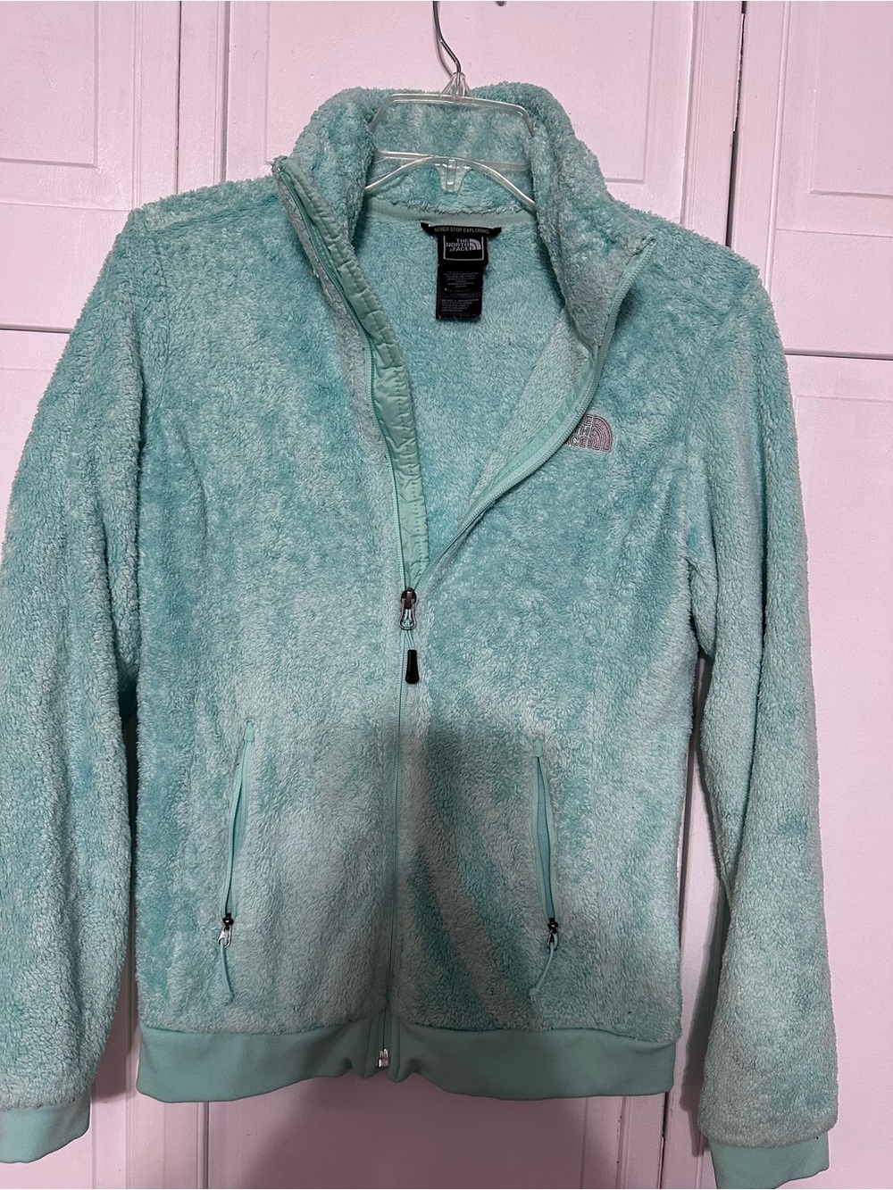 The North Face Women’s Mint Green Plush Fleece Jacket